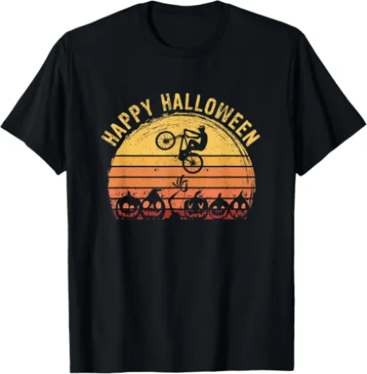 VTT Dirt Jump Downhill Biker Happy Halloween T-Shirt